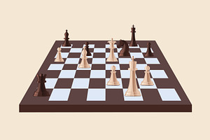 Chessboard with chess pieces, an Education Illustration by Good Studio