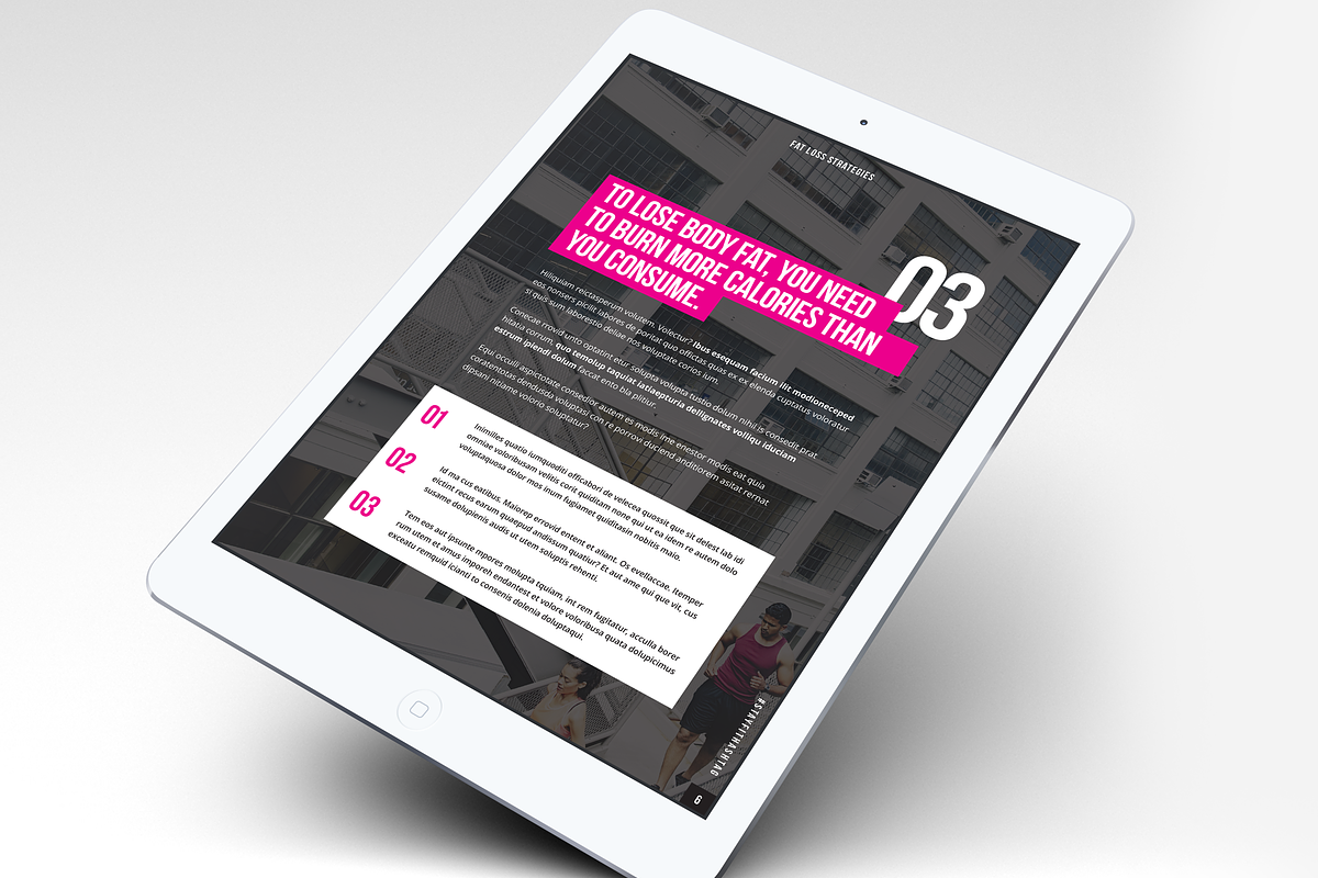 Fitness Bold Ebook Template, a Magazine Template by Providence Studio (Photo 5 of 6)