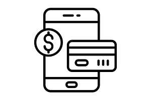 Mobile Money Line Icon, an Icon by Pexelpy