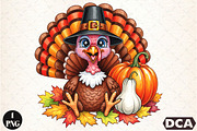 Thanksgiving Turkey Clipart, an Illustration by DreamCafeArt (Thumbnail 1 of 7)