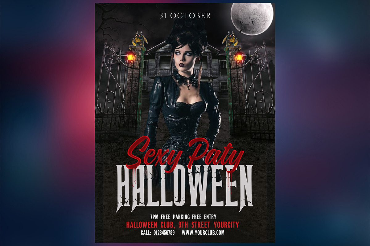 Halloween Party Collection, a Flyer Template by PSD Market (Photo 9 of 10)