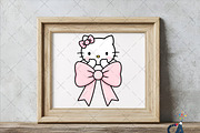 Hello Kitty With Pink Bow Png, an Illustration by Creative Art (Thumbnail 5 of 6)