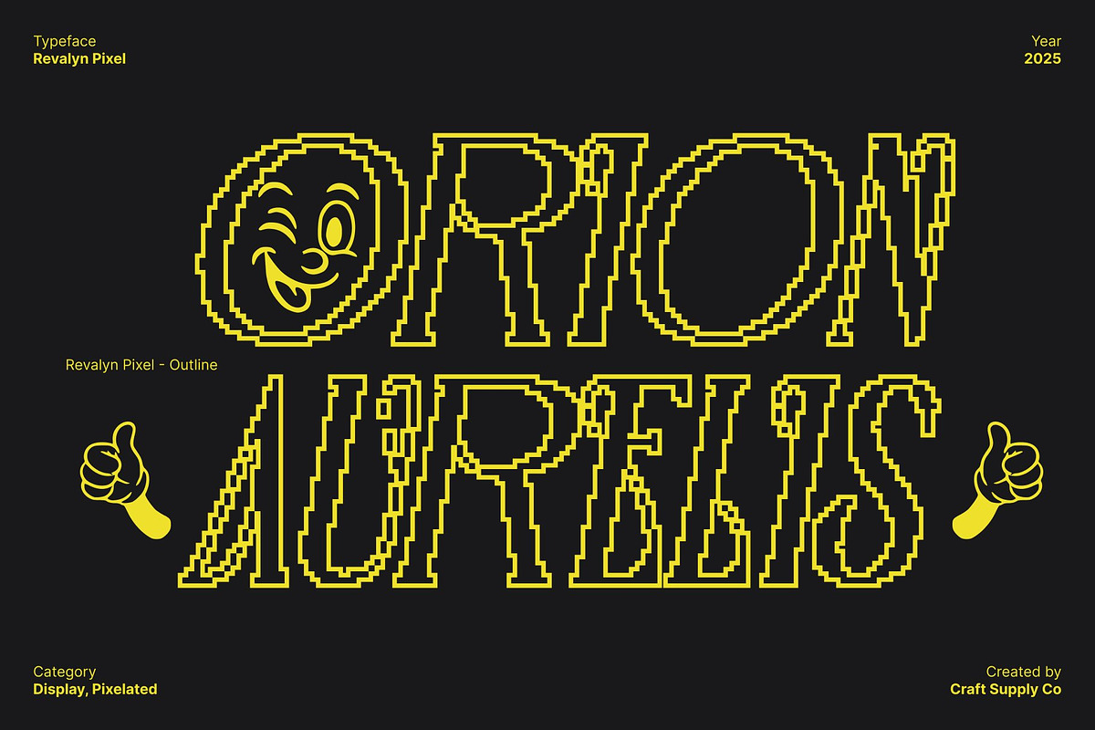 Revalyn Pixel, a Serif Font by Craft Supply Co. (Photo 3 of 8)