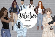 Detective Clipart, a Person Illustration by GlamArtZhanna (Thumbnail 1 of 6)
