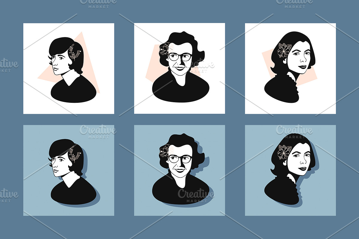Female portraits, a Person Illustration by Mariia Kovalchuk (Photo 3 of 7)