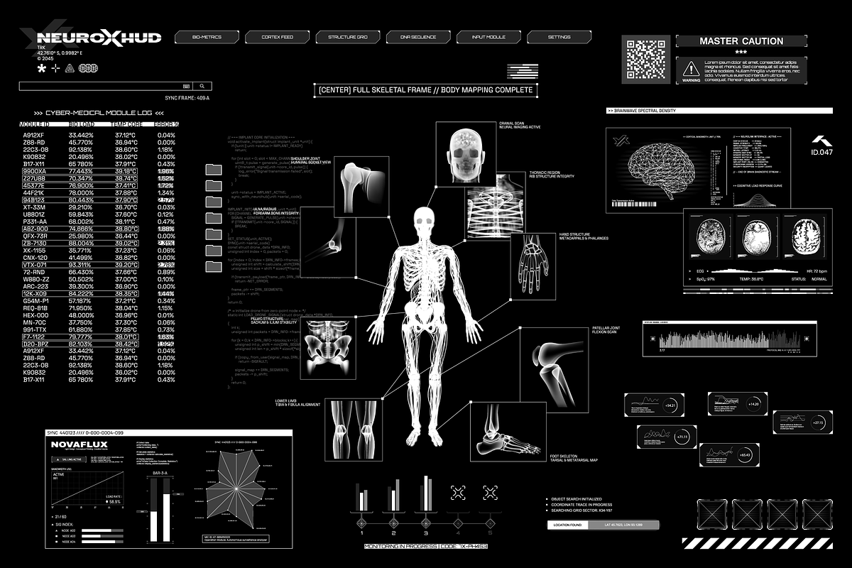 Futuristic Medical HUD Pack, an Object Graphic by SergeyBitos (Photo 2 of 6)