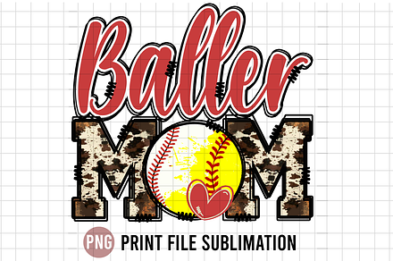 Baller mom Teeball, an Object Graphic by Yoweslah
