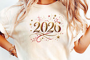 Pink Happy New Year Clipart, an Illustration by DreamCafeArt (Thumbnail 6 of 8)