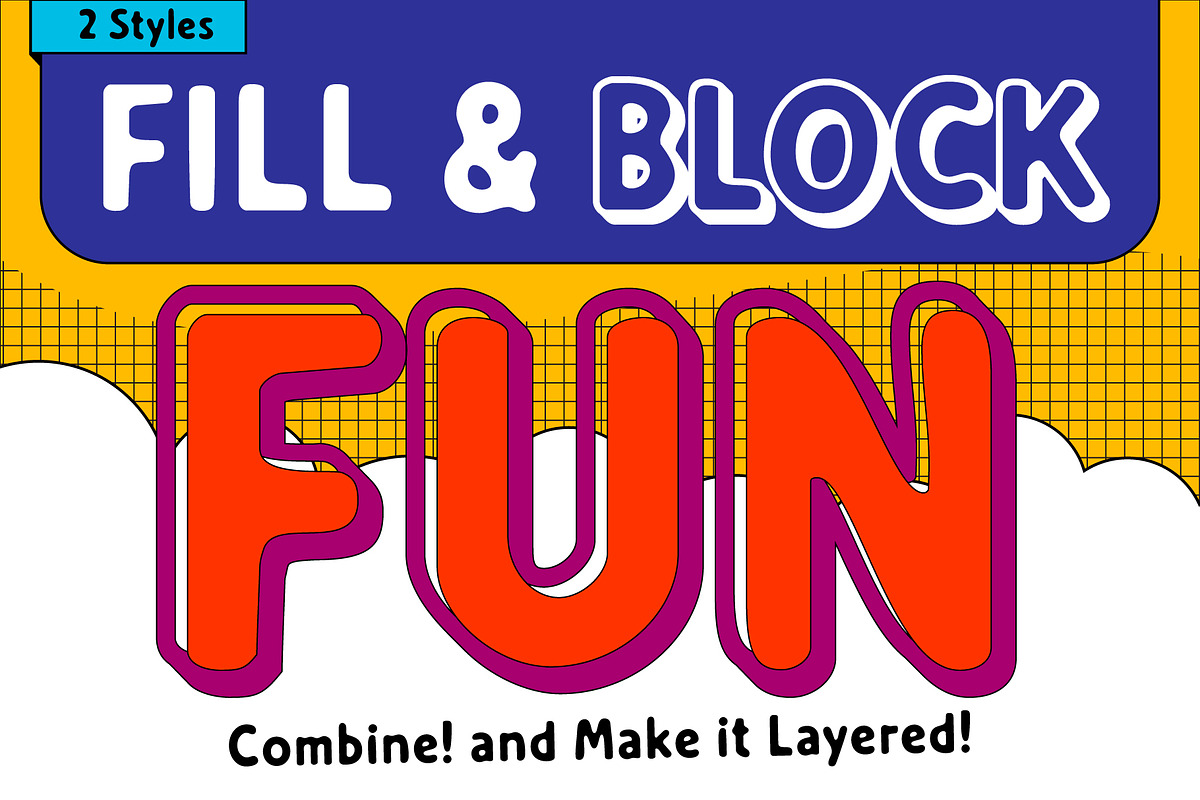 Fankey - Fill and Block, a Handwritten Font by Flavortype (Photo 2 of 10)