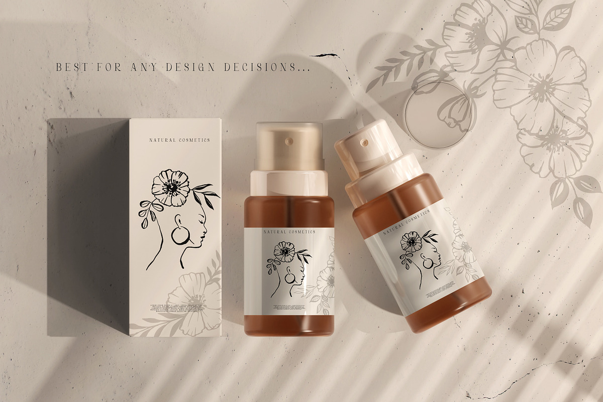 Line Art Women & Flowers Collection, a Healthcare Illustration by Dervik Art Store (Photo 4 of 9)