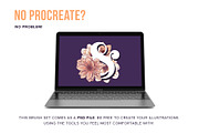70 Flower Stamps for Procreate, a Brush Add-On by Riveros Illustration (Thumbnail 12 of 13)