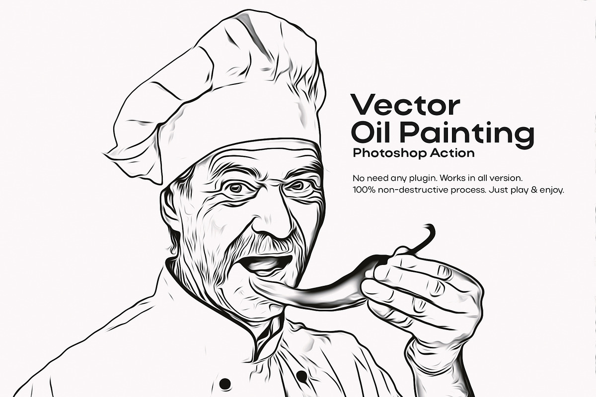 Vector Oil Painting, an Action Add-On by DesignCave (Photo 1 of 5)