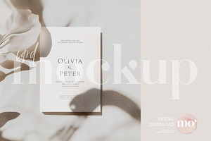 Modern Minimalist 5x7 Card Mock up, a Product Mockup by MoMockups