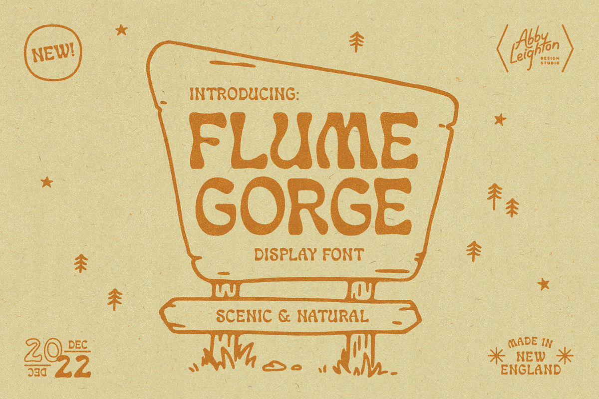 FLUME GORGE by Abby Leighton, a Font by Abby Leighton Studio (Photo 1 of 4)
