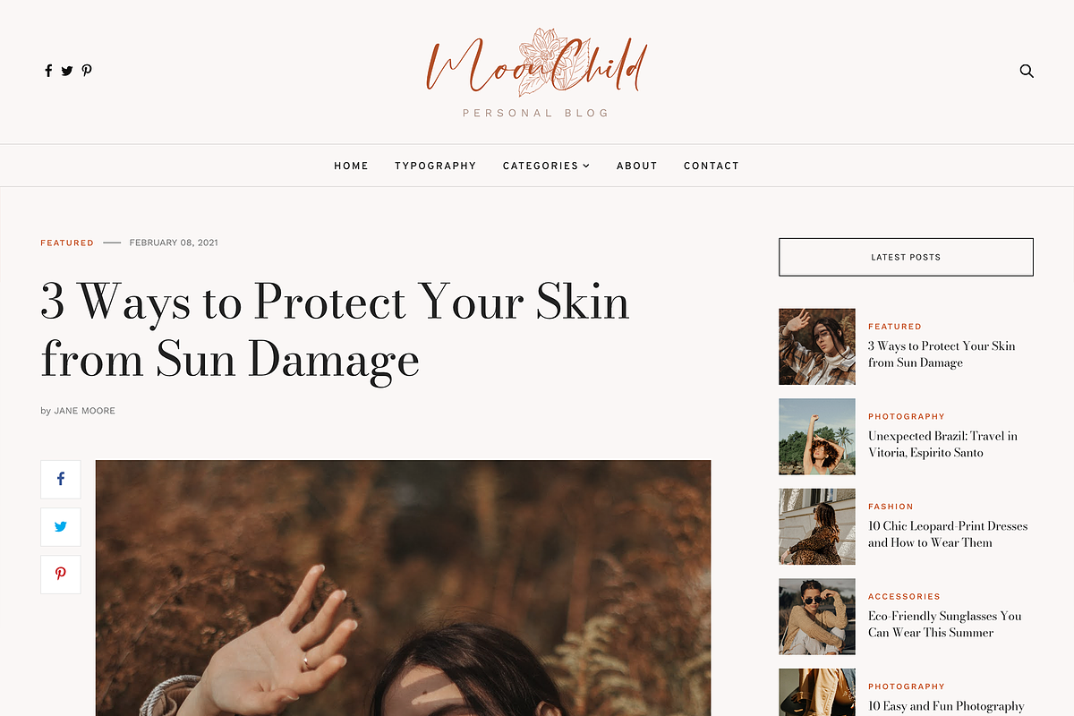 Fashion Blogger Template - MoonChild, a Websites & App Template by ThemeShine (Photo 4 of 4)