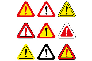 Set of Vector Exclamation Signs, an Object Graphic by FineArtStudio