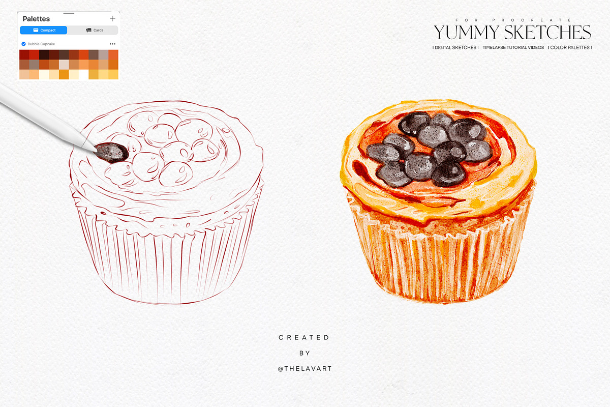 Sketches & Color Palettes Procreate, a Palette Add-On by Liquid Amethyst Art (Photo 9 of 11)