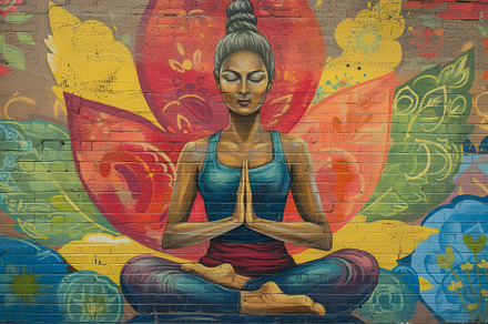 A mural depicting a woman performing, a Photo by Iftikhar Alam