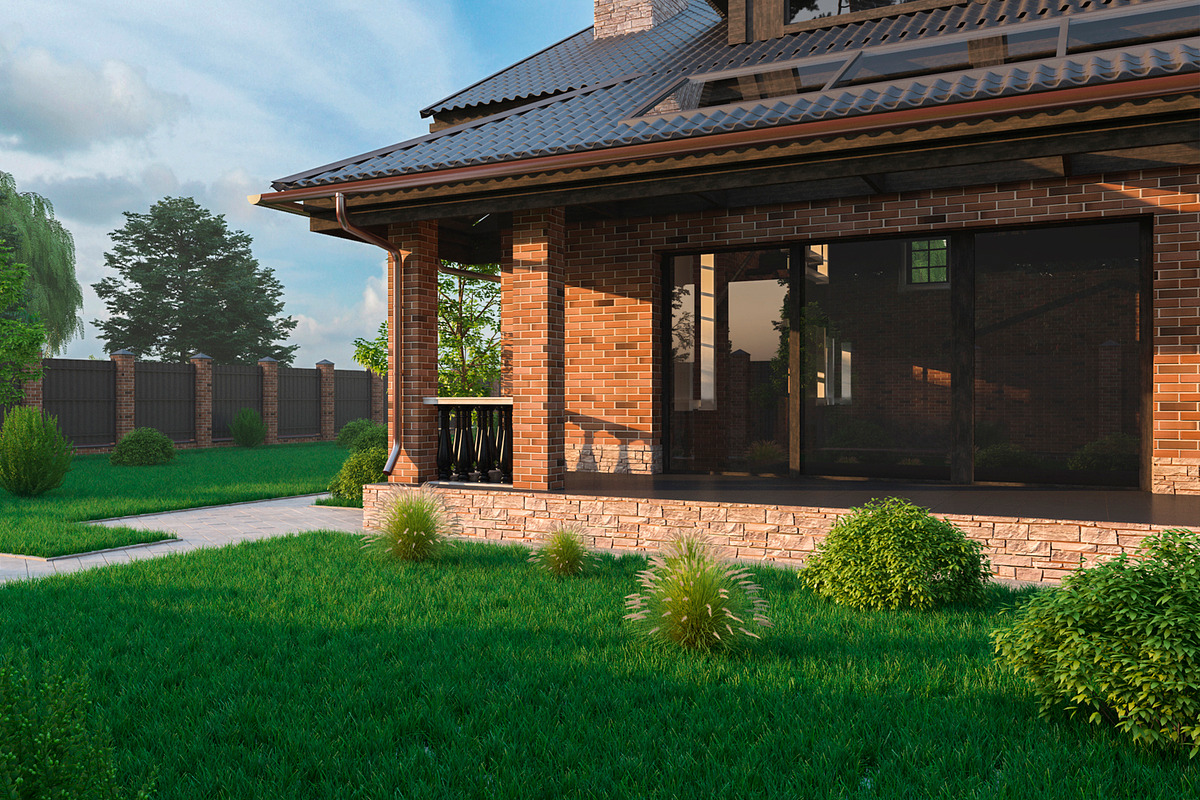 A Chalet house with a garage, an Architecture 3D Model by profdesign (Photo 3 of 21)