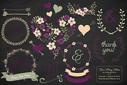 Deep Plum Vintage Vector Flowers, an Illustration by Amanda Ilkov (Thumbnail 2 of 4)