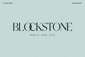 Blockstone Modern Display Serif Font