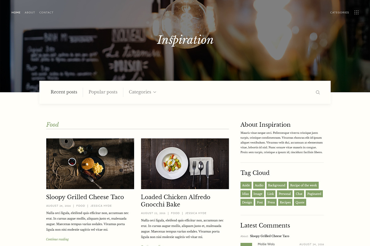 Inspiration — Lifestyle Blog PSD, a Templates & Theme by ScienteCraft (Photo 6 of 47)