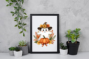 Vintage Floral Ghost Png, Halloween, an Illustration by Daily.Designs (Thumbnail 5 of 5)