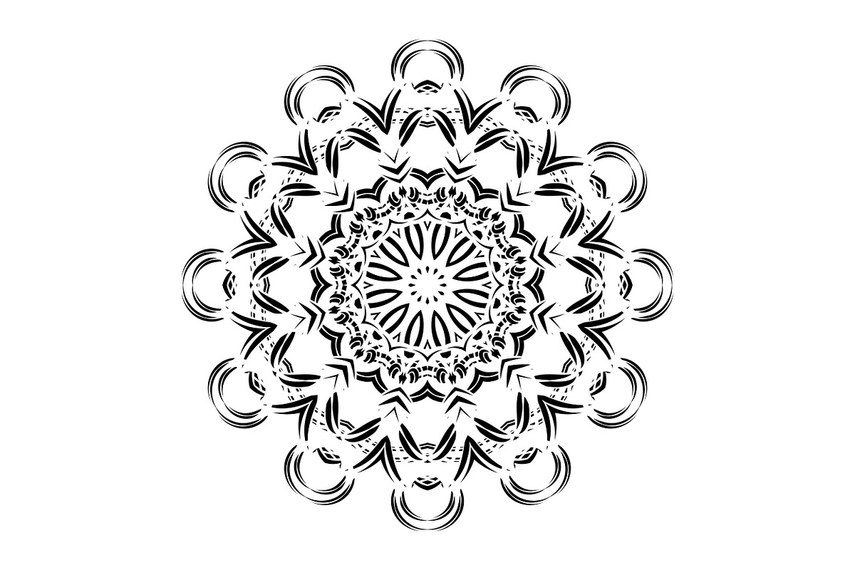 Ornamental Black White Mandala Pack, a Decorative Illustration by NJ Himel (Photo 45 of 103)
