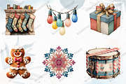 90s Retro Christmas Clipart, an Illustration by designcity5 (Thumbnail 2 of 5)