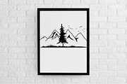 Mountains Forest Outdoor Silhouette, an Object Illustration by newminddesign (Thumbnail 2 of 3)