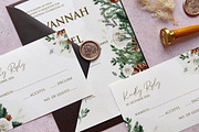 Pines and Roses Wedding Suite, an Invitation Template by BlueRobinDesignShop (Thumbnail 3 of 5)