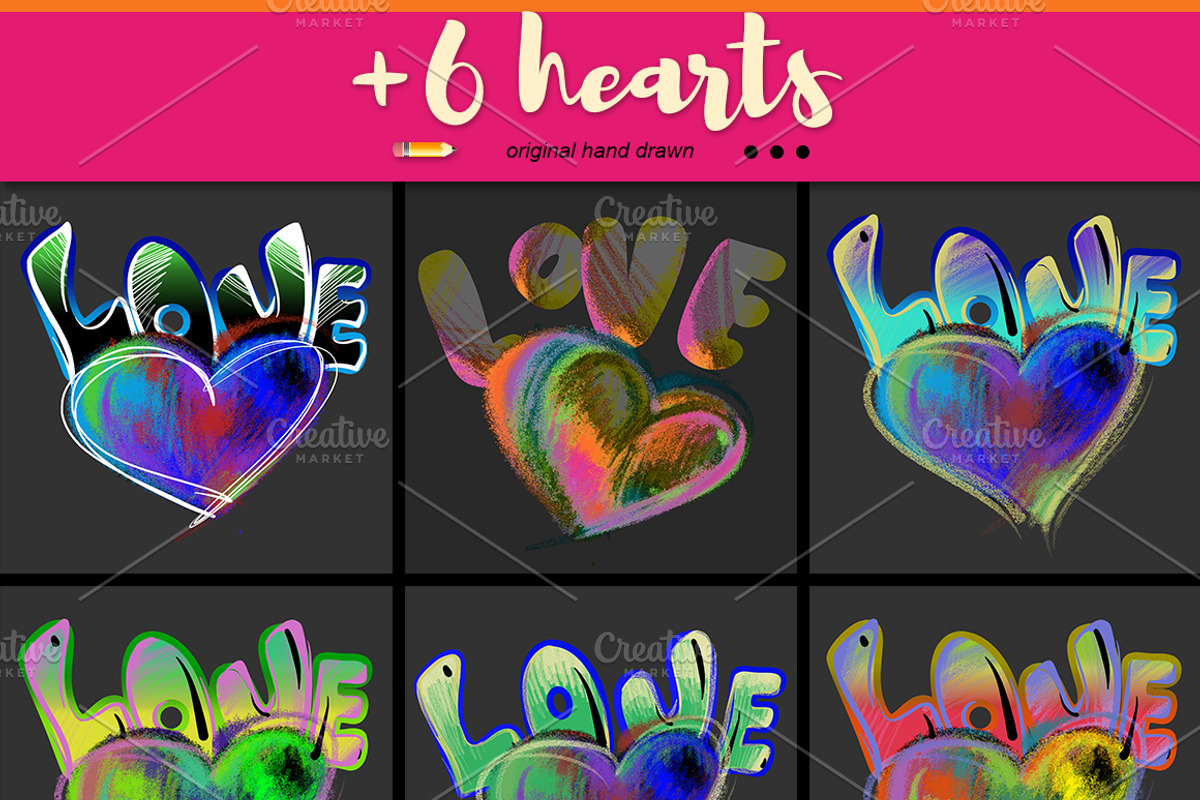 Hearts, Valentine's day, a Decorative Illustration by Allween (Photo 6 of 7)
