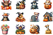 Halloween Cute Peeking Animals PNG, an Illustration by Designking (Thumbnail 2 of 4)