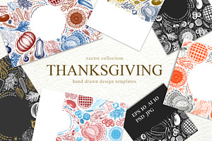 Thanksgiving Vector Templates