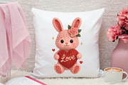 Crochet Faux Yarn Valentine Bunny Pn, an Illustration by DreamPrint404 (Thumbnail 8 of 8)