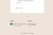 Trice ~ a minimal tumblr theme, a Websites & App Template by Fabian Schultz (Thumbnail 3 of 4)