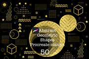 Procreate Abstract Geometric Stamps, a Brush Add-On by MajorArtTm (Thumbnail 1 of 4)