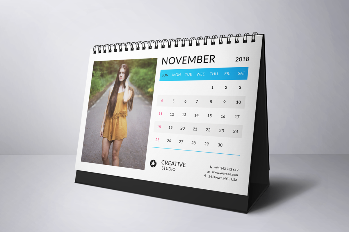 Desk Calendar 2018, a Stationery Template by Jaisivakumar (Photo 12 of 15)