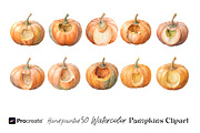 Hand-Painted Watercolor Pumpkins, an Object Graphic by crafty (Thumbnail 7 of 8)