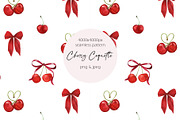 Cherry Coquette Watercolor Clipart, a Food Illustration by Catch the Dream Art (Thumbnail 9 of 18)