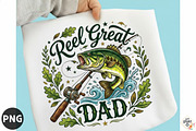 Retro Reel Great Dad Png Fishing Dad, a Seasonal Illustration by designcity5 (Thumbnail 1 of 4)