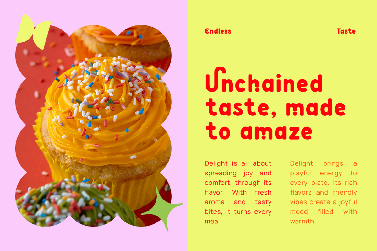 Monraha Food Display Font, a Sans Serif Font by Rasio Studio (Photo 5 of 7)