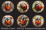 Stained Glass Ladybug Sublimation, an Illustration by RobertsArt (Thumbnail 4 of 7)