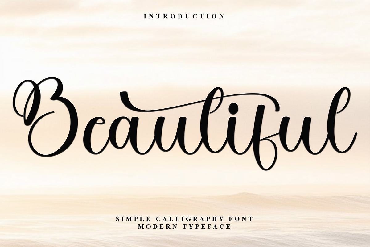 Beautiful, a Handwritten Font by FreshTypeINK (Photo 1 of 9)