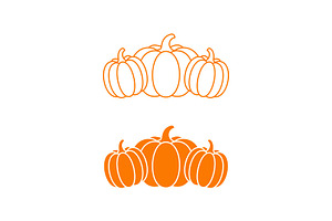 Set of Pumpkins Farm Icon Design, an Icon by Buqancreative