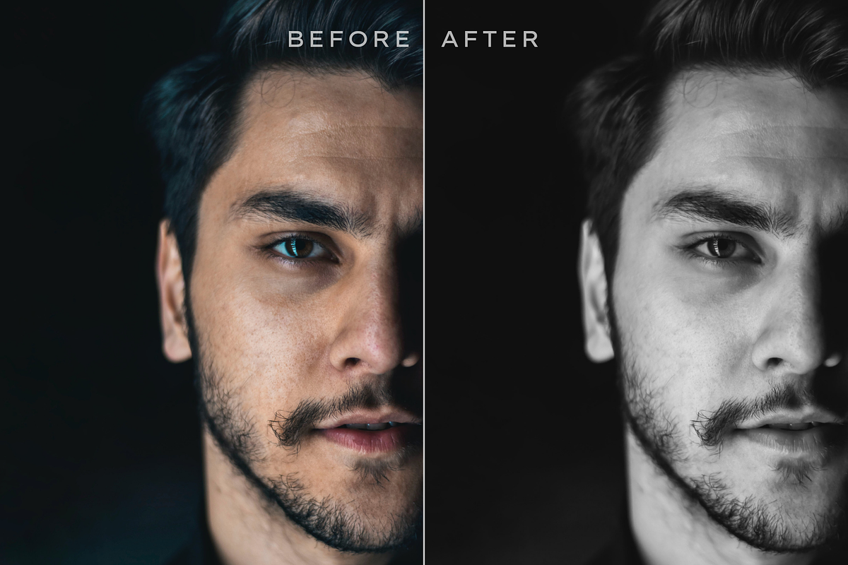 100 Black & White Lightroom Presets, an Action Add-On by RamsaGraphi (Photo 6 of 9)