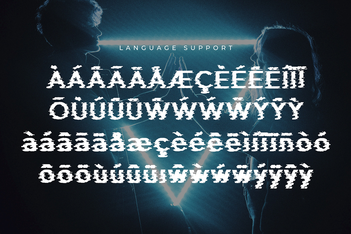 Bitcrush - Distorted Glitch Font, a Font by Aurora Graphics (Photo 4 of 4)