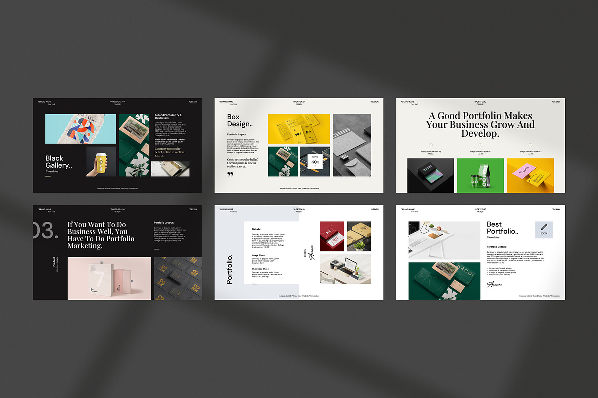 Brand Portfolio Powerpoint Template, a Presentation Template by SparkPro