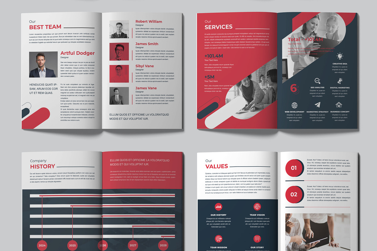 Company Profile Brochure Template, a Brochure Template by ContestDesign (Photo 3 of 4)