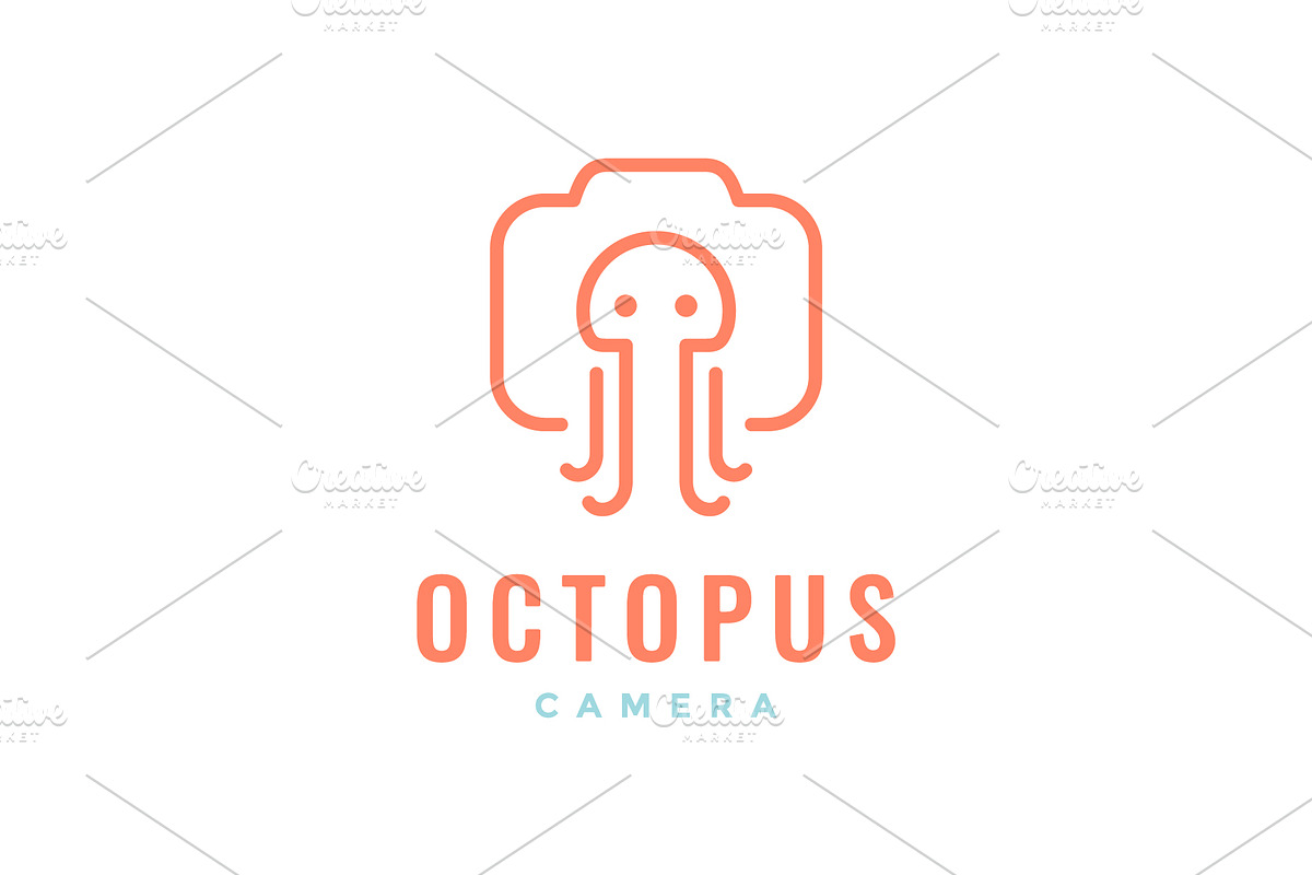octopus or jellyfish camera logo, a Branding & Logo Template by devastd